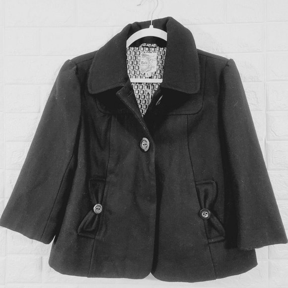 Tulle Anthropologie Jackets & Coats Tulle Anthropologie L Black